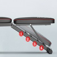 Banc d'haltères en métal réglable multifonctionnel pour hommes planche musculaire abdominale pour exercice de pli du ventre assis Fitness pliant