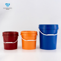 Ember Plastik PP Heavy-Duty 1L-25L dengan Pegangan, Wadah Kedap Air untuk Penggunaan Industri & Makanan