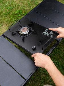 Hàn Quốc ngoài trời di động gấp Trọng lượng nhẹ igt bảng trại BBQ nướng bảng màu đen Dã Ngoại Có thể gập lại bảng - Product Image 3