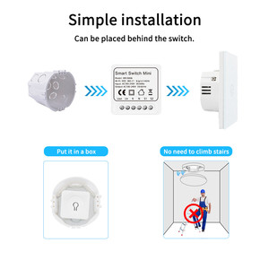 Ewelink รีโมทคอนโทรลแอปควบคุมด้วยเสียงที่ใช้ได้กับ <span class=keywords><strong>Alexa</strong></span> Google Home WiFi สวิตช์ตกแต่งบ้านอัจฉริยะขนาดมินิ16A รีโมทคอนโทรลสองขั้ว - Product Image 5