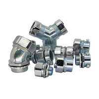Raccord de conduit flexible en alliage de zinc FRABO G1-1/4'' de qualité industrielle à 45 degrés, résistant à la corrosion -40~+200