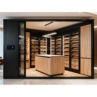Présentoir en bois personnalisé pour magasin de fumée Présentoir à cigarettes Armoire à cigares Meubles de chambre à cigares