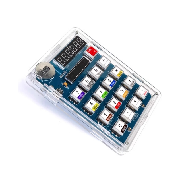 HU-054 Calculator Kit DIY Electronic Module Making 51 Single Chip Microcomputer Welding Practice Self Made Digital Tube Display