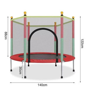 <span class=keywords><strong>Trampoline</strong></span> de saut pour enfants, intérieur/extérieur, filet de sécurité, <span class=keywords><strong>protection</strong></span>, cadre de 14 pieds, <span class=keywords><strong>mousse</strong></span> PP PVC, construction en plastique, utilisation à domicile, salle de sport - Product Image 2