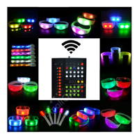 Bracelet en silicone pour événements sportifs avec contrôleur DMX Logo personnalisé Promotionnel Articles de Fête Lumière LED Paillettes Musique