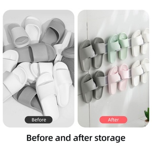 <b>Wall</b> Mounted <b>Shoe</b> Storage <b>Rack</b> Toilet Drainage Storage Hook Bathroom Slipper <b>Rack</b> <b>Wall</b> Mounted Non Perforated Bathroom - Product Image 4