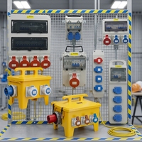 Boîte de distribution d'alimentation portable temporaire pour travaux d'ingénierie, boîte à prises industrielle IP65 pour extérieur