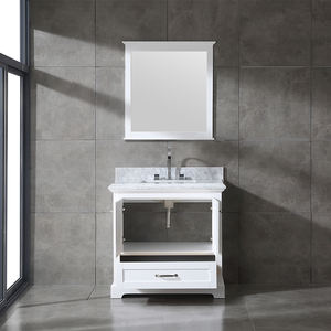 Bathroom Vanity with Carrara Marble Countertop &Soft-Close Doors Made in Vietnam Transitional Bathroom Vanity - Product Image 2