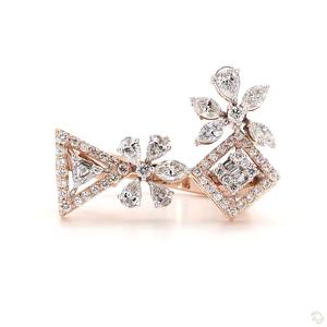 Elegant Diamond Gold Ring for Women Luxury Design Engagement Wedding Gift Fine Jewelry Bright Shine - Product Image 1