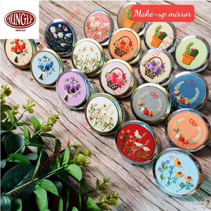 Elegant Embroidery Cosmetic <b>Mirror</b> Elegant <b>Makeup</b> <b>Mirror</b> <b>for</b> Girl - Product Image 2