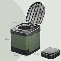 Nouveau design de toilette portable pliante pour voiture toilette mobile d'urgence pour camping en plein air