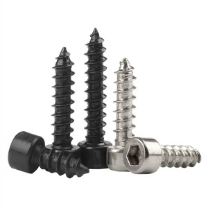 M2 M2.6 M3 M3.5 M4 acciaio al carbonio zincato esagono testa cilindrica autofilettante vite per legno M5 X 16mm - Product Image 1