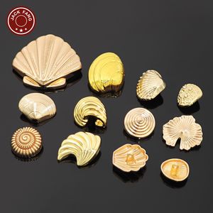 Botones Metálicos con Vástago, Botones Personalizados con Formas Irregulares, Logotipo Grabado, Botones Dorados para Ropa - Product Image 2