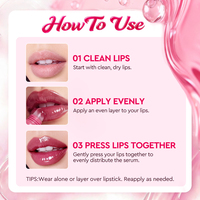 SKINEVER Gloss à lèvres juteux effet verre, enrichi en vitamine E, teinté éclaircissant, lot de 3 couleurs (Pêche, Fraise, Raisin) – Soin des lèvres