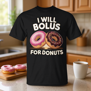 Camiseta con humor para diabéticos: I Will Bolus For Donuts - Product Image 3