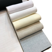 Tissu 10% Lin 10% Coton 80% Polyester : Deux faces de la même teinte, texture fine et non rugueuse