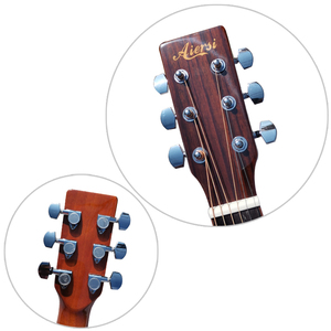 Fábrica de China al por mayor de 6 cuerdas famosa marca Aiersi material de palisandro sólido superior guitarra acústica eléctrica - Product Image 3