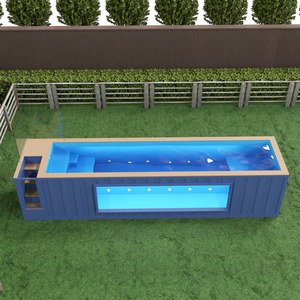 <span class=keywords><strong>Prix</strong></span> bon marché grande piscine en fibre de verre 20 pieds 40 pieds piscines hors sol natation extérieure préfabriquée conteneur d'expédition piscine - Product Image 1