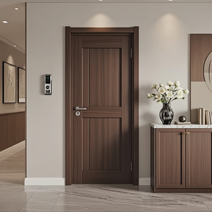 <span class=keywords><strong>Porte</strong></span> de sécurité de luxe en aluminium moulé et bois sculpté, style américain moderne, anti-effraction, pour entrée extérieure d'appartement - Product Image 3