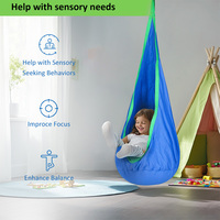 Meilleure vente sensorielle enfants Pod balançoire suspendu hamac chaise haute qualité Portable pliable pour intérieur extérieur utilisation en nylon