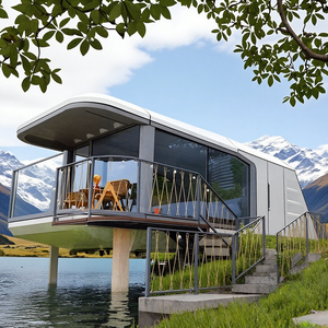 Design innovant Maison en conteneur pliable Villa mobile préfabriquée Capsule spatiale de célébrités <span class=keywords><strong>Internet</strong></span> à économie d'énergie - Product Image 1