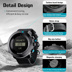 Smartwatch Sportivo da Esterno Impermeabile North Edge Apache-D da <span class=keywords><strong>Uomo</strong></span> con Altimetro, Pressione Barometrica, Bussola e Computer per Immersioni - Product Image 1