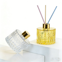 Bouteille en verre cylindrique pour aromathérapie de 200 ml, bouteille vide pour diffuseur de roseaux, couleur personnalisable