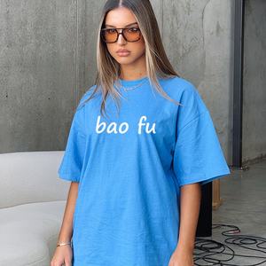 รับทำป้ายโลโก้ ป้ายขนาด ป้ายแขวน ถุงพลาสติก กล่องกระดาษ พร้อมโลโก้ของคุณเอง สำหรับเสื้อยืดโอเวอร์ไซส์ผ้าหนาสำหรับผู้หญิง - Product Image 3