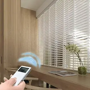 Electric Smart Blackout Shades Blinds Mechanism Black Out Window Wooden Roller Blinds 1 Set Anniversary