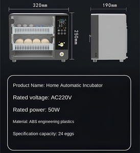 Máy ấp trứng hoàn toàn tự động hộ gia đình nhỏ ấp điện kép gà thông minh 24 quả trứng màn hình lớn trứng tự động - Product Image 5