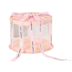 Caixa transparente rosa de bolo, rede vermelha, atacado, personalização, caixa de pvc - Product Image 5