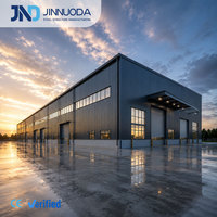 Entrepôt préfabriqué en structure métallique, bâtiment métallique préfabriqué, ossature en acier, conception à grande portée pour le stockage industriel