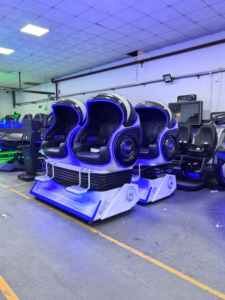 Sedia VR a Uovo in Metallo per 2 Giocatori con Feedback Aptico, Dispositivo Interattivo per Cinema Virtuale e Giochi al Coperto - Product Image 6