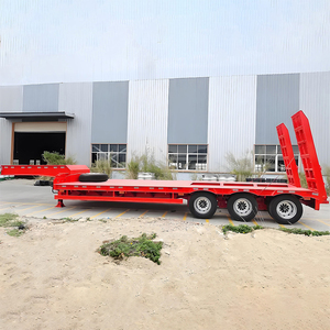 Semi-remorque à plateau surbaissé personnalisable avec échelle hydraulique pour le <span class=keywords><strong>transport</strong></span> transfrontalier - Product Image 2