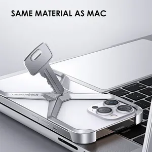 Coques de protection de luxe en alliage d'aluminium X amovibles sans bordure pour téléphones 16 15 14 13 Pro Max avec dissipation thermique - Product Image 5