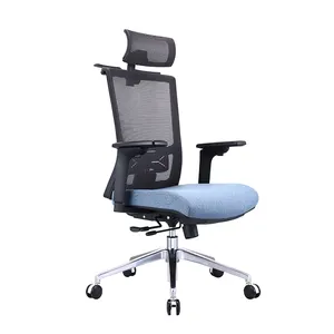 Garantili kalite en popüler ayarlanabilir yükseklik kol dayama yönetici döner ofis koltuğu Modern bel desteği