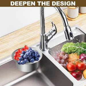 Cesta coladora de fregadero de acero inoxidable Swan 2025: Nueva cesta multifuncional para drenaje de cocina y esquinas de fregadero - Product Image 4