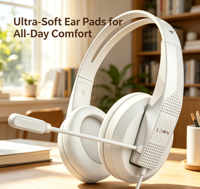 LDON 520 Headset Gaming Berkabel Driver Over-Ear Suara Surround Mikrofon Latensi Rendah Kulit Logam Kabel 2M AAC Audiophile RGB