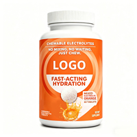 Comprimés d'électrolytes à croquer WELLBODY OEM/ODM, 60 unités, saveurs fruits rouges, orange et citron vert, supplément d'hydratation à action rapide
