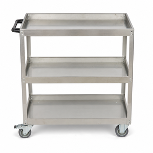 Carrito de Utilidad de Tres Niveles de Alta Resistencia OEM ODM, Se Acepta Personalización de Tamaño y Logotipo para Propietarios y Vendedores de Marcas Comerciales - Product Image 3