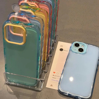 Coque de protection antichoc 2-en-1 en acrylique souple Candy Color Blocking pour iPhone 16 15 14 Plus 13 12 11 16 Pro Max
