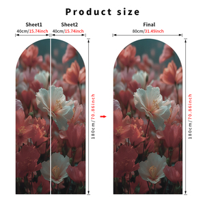 Colgante decorativo Fácil instalación Arco impermeable <span class=keywords><strong>Papel</strong></span> <span class=keywords><strong>de</strong></span> <span class=keywords><strong>pared</strong></span> 3D PVC Peel and Stick Etiqueta <span class=keywords><strong>de</strong></span> <span class=keywords><strong>pared</strong></span> <span class=keywords><strong>para</strong></span> cocina y oficina - Product Image 2