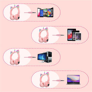 Audífonos Inalámbricos RGB Unicornio para Niños con Micrófono, Control de Luz RGB, Audífonos Estéreo para Niñas, Audífonos para Teléfono Móvil, Regalo para Niños - Product Image 6