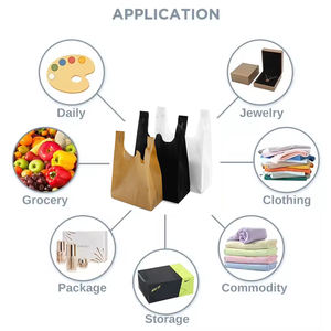 Fabricante Supermercado Compras Biodegradable No tejido Reutilizable Ropa Embalaje No tejido Bolsa de mano Bolsas de embalaje - Product Image 4