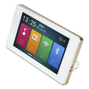 <span class=keywords><strong>Amplificateur</strong></span> mural stéréo sans fil intelligent 400H avec écran tactile, radio FM Bluetooth, carte USB TF, contrôle par application, 4 canaux haute fidélité - Product Image 2