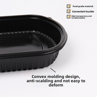 Contenants alimentaires jetables avec couvercles anti-buée, boîtes transparentes pour emporter, compatibles micro-ondes et étanches, contenants en plastique pour la préparation des repas