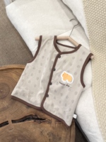 Veste sans manches pour enfants en stock, motif éléphant et floral, double couche, doublure en coton et soie, pour garçons et filles