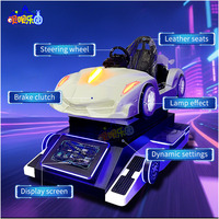 Máquina de Juegos de Carreras de Realidad Virtual Dinámica Inmersiva 9D, Simulador de Movimiento de Carreras de Conducción VR para Área de Juegos Infantiles