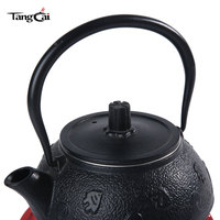 Théière en fonte émaillée chinoise tendance, bouilloire vintage en fonte pour faire bouillir l'eau et infuser le thé, capacité 600ml/800ml