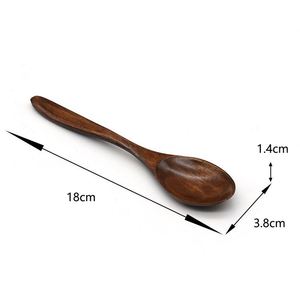 Wholesale Long Handle Wooden Soup Spoons Cooking Tasting Dinner Spoon for Kitchen Restaurant - Product Image 2
